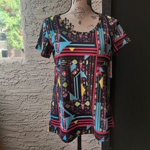 🆕 LuLaRoe Colorful Retro Geometric classic t-shirt dopamine dressing (XS)